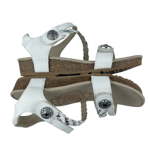 Aetrex Jillian Women’s Sandals Size 8 White Leather Strappy Slingback Comfort - Picture 6 of 11